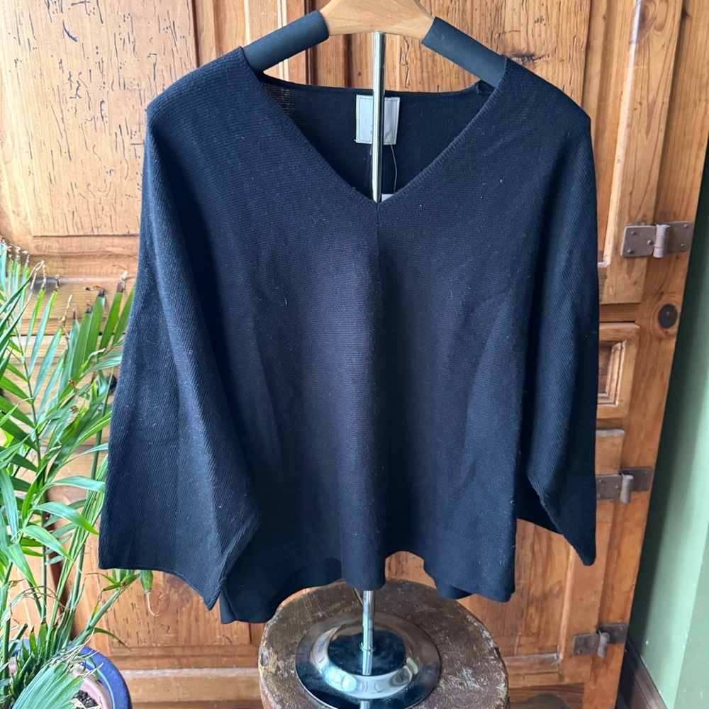 Black V-Neck Women's Sweater
